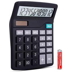 Electronic Calculator Dual-Power Solar and AA Batteries