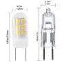 New G8 LED Light Bulb, Dimmable G8 GY8.6 Bi-pin Base, 3W Warm White 120V 20W 35W Halogen Replacement Bulb for Under Counter Kitchen Lighting, Under-Cabinet Light, Puck Light （5-Pack） (Warm Color)