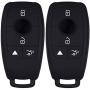 Lcyam Silicone Remote Key Fob Covers Smooth Soft Rubber Case Fits for Mercedes-Benz A220 E63S AMG E-Class GLE 350 4MATIC 2019 2020 2021 (Black Black)