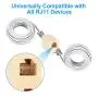 RJ11 6P4C Inline Coupler, Uvital Modular Female to Female Straight Telephone Extension Cable Cord Coupler Adapter Jack White(Cream, 2 Pack) RJ11 6P4C Inline Coupler, Uvital Modular Female to Female Straight Telephone Extension Cable Cord Coupler Adapter Jack White(Cream, 2 Pack)