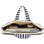 Canvaslife Breton Stripe Pattern 15 inch Waterproof Laptop Shoulder Messenger Bag Case with Rebound Bubble Protection for 14 inch-15.6 inch Laptop 15 Case Bag