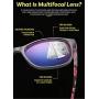 Progressive Multifocal Blue Light Blocking Reading Glasses Women Men-Purple 1.0X