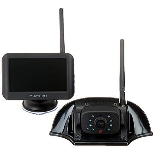 Furrion Vision S 7 Inch Wireless RV Backup System with 1 Rear Sharkfin Camera, Infrared Night Vision and Wide Viewing Angle - FOS07TASF