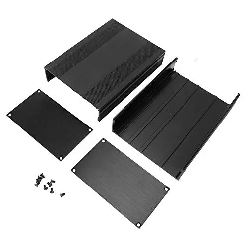 Aluminum Enclosure Case, Aluminum Project Box Electronic Enclosure Case, DIY Electronic Amplifier Printed Circuit Board Instrument Box, Electronic Project Case, 82.2 x 145 x 200mm