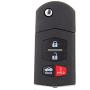 SCITOO 1PC Car Key Fob Keyless Entry Remote 4 Buttons Replacement for Mazda 3 5 6 CX-7 CX-9 MX-5 Miata RX-8 Flip Key Fob BGBX1T478SKE125-01