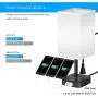 COZOO Wi-Fi Smart RGB & USB Bedside Table Lamp with 3 USB Charging Ports and 2 Outlets Power Strip,Wi-Fi LED Light Bulb Dimmable, Compatible with Alexa and Google Home