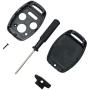 Olivine Auto 4 Buttons Key Fob Casing for Honda Accord Civic Ex Pilot Keyless Entry Remote Key Shell (Only Key Shell Without Blade)(4Button-1PCS)