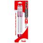 Pentel R.S.V.P. Ballpoint Pen, Fine Line, Red Ink, 2 Pack (BK90BP2B)