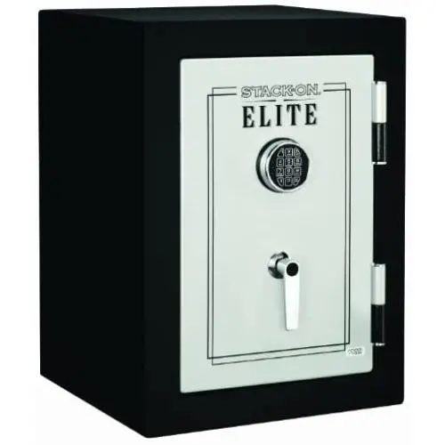Stack-On E-029-SB-E Executive Fire Safe with Electronic Lock, Matte Black/Silver