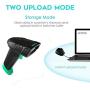 NADAMOO Wireless Barcode Scanner with Charging Cradle, 400M Long Transmission Distance, 1D Cordless USB Portable Handheld Laser Bar Code Reader for Computer PC POS Warehouse Inventory Supermarket