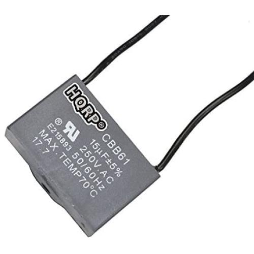 HQRP Capacitor compatible with Hampton Bay Ceiling Fan 15uf 2-Wire UL Listed
