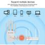 WiFi Range Extender 1200 Mbps,2.4 & 5GHz Dual Band Network，Signal Booster with WPS Button for WiFi Internet Connection , 2 LAN/Ethernet, Wireless Repeater Coverage to 3000sq.ft & 32 Devices