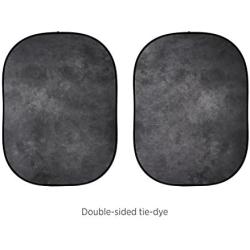 Fovitec - 5x6.5 Hand-Painted Gray Pop-Up Collapsible Backdrop for Video & Photo