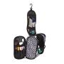 DMJSL Womens Medium Ladies Toiletry Travel Bag Hanging Toiletry Bag – Travel Makeup Organizer and Cosmetic Case, Travel Bag Organizer Toiletry TSA Approved, Black Leopard Print