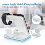 WAITIEE Wireless Charger, 3 in 1 Qi-Certified 15W Fast Charging Station for Apple iWatch Series SE/6/5/4/3/2/1,AirPods, Compatible for iPhone 12/11 Series/XS MAX/XR/XS/X/8/8 Plus/Samsung (White)