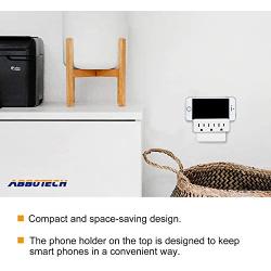 ABBOTECH 3 Grounded Outlet Adapter，Outlet Extender Wall Tap，3Pack