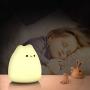 Litake LED Cat Night Light, Battery Powered Silicone Cute Cat Nursery Lights with Warm White and 7-Color Breathing Modes for Kids Baby Children (Mini Celebrity Cat)