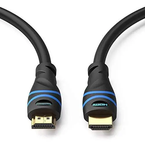 BlueRigger 4K HDMI Cable (50 Feet, Black,4K 30Hz,High Speed, in-Wall CL3 Rated)
