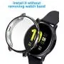 [2 Pack] Screen Protector Case for Samsung Galaxy Active 2 44mm, All-Around TPU Anti-Scratch Flexible Case Soft Protective Bumper Cover for Samsung Galaxy Watch Active 2. Clear and Black(44mm)