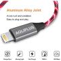 iPhone Charger Cable,[MFi Certified] Aoliplus 6ft LED Flowing Lightning Cable Fast Charger Data Sync Transfer Cord Compatible with iPhone 12 SE 11 PRO MAX XS XR X 8 7 Plus 6S 6 iPad (Red)