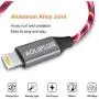 iPhone Charger Cable,[MFi Certified] Aoliplus 6ft LED Flowing Lightning Cable Fast Charger Data Sync Transfer Cord Compatible with iPhone 12 SE 11 PRO MAX XS XR X 8 7 Plus 6S 6 iPad (Red)