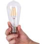 6Pack DC 12 Volt Light Bulb ST64 Cool White 6000k 4W LED Edison Filament E26 Screw Base Lamp Low Voltage Ferry RV Marine Boat Solar Theatrical Production Stage Prop Retro Landscape Industrial Lighting
