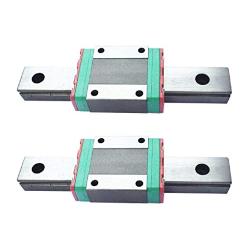 TEN-HIGH Linear Rail, 2pcs CNC Parts MR9 MGN9 Miniature Linear Guide Rail Way Slide 120mm+2pcs MGN9C Slider Miniature Linear Motion Guide Way