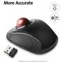 Kensington Orbit Wireless Trackball Mouse with Touch Scroll Ring (K72352US),Black