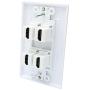 4 Port HDMI Female to Female Decorative Wall Plate in White …