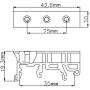 PCB Brackets, PCB Circuit Board Bracket, KPRH-175 PCB Rail Adapter Circuit Board Mounting Bracket Holder Carrier for Electronic Switching Devices, Pack of 10 Fit for mounting DIN C45 rail mounting