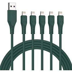 iPhone Charger Cable 3FT 5Pack,Lightning Cable 3 Foot Cord Sync USB Fast Charging Cord Compatible with iPhone 11/11 Pro/Pro Max/SE/X/XS Max/XR/8/8 Plus/7/7 Plus/iPad(Green)