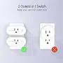 Smart Plugs That Work with Alexa, TECKIN 15A Alexa Smart Plugs with Remote Control, Schedule and Timer Function, FCC ETL Certification, No hub Require, 4 Pack