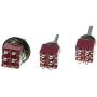 SALECOM 1x Guitar/AMP Fat Bat Toggle Switch DPDT 3 Way ON ON ON and 2x Mini Toggle Switches On/On/On