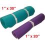 Reusable Cinch Straps 1'' x 30'' - 10 Pack, Multipurpose Quality Hook and Loop Securing Straps (White) - Plus 2 Free Bonus Reusable Cable Ties