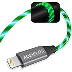 iPhone Charger, AOLIPLUS 6FT LED Lightning Cable [Apple MFi Certified ] USB Charging/Sync Lightning Cord Compatible with iPhone SE 11 11 Pro 11 Pro Max Xs MAX XR X 8 7 6S 6 5, iPad and More - Green