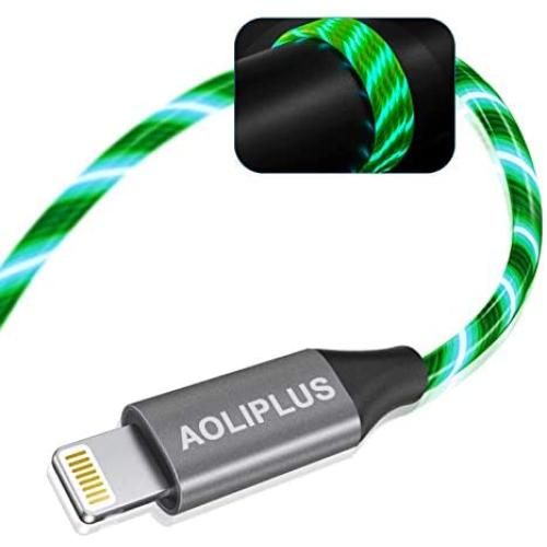 iPhone Charger, AOLIPLUS 6FT LED Lightning Cable [Apple MFi Certified ] USB Charging/Sync Lightning Cord Compatible with iPhone SE 11 11 Pro 11 Pro Max Xs MAX XR X 8 7 6S 6 5, iPad and More - Green