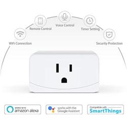 meross Smart Plug Mini WiFi Outlet 16A, Compatiable with Alexa, Google Assistant and SmartThings, App Remote Control, Timer, FCC and ETL Certified, No Hub Required, 4 Pack