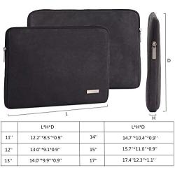 PU Leather Padded Laptop Bag HBLOOMYST 13 14 15 Inch Frosted Protective Notebook Sleeve Computer Case Cover
