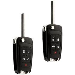 2 Key Fob fits 2010-2017 Buick Allure Encore Lacrosse Regal Verano/Chevy Camaro Cruze Equinox Impala Malibu Sonic/GMC Terrain Keyless Entry Remote Flip 2010 2011 2012 2013 2014 2015 2016 2017