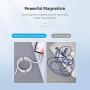 Magnetic Absorption Data Cable,Portable Self Winding Magic Rope Fast Charging Data Cable for i-Products,Automatically Retractable Magic Rope Data Cable (6Ft Length,for iPhone)
