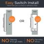 RunLessWire Click for Philips Hue Wireless Dimmer Light Switch, Smart Switch with Battery-Free Installation (Switch, Brown)