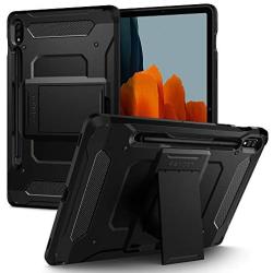 Spigen Tough Armor Pro Designed for Galaxy Tab S7 Case with S Pen Holder (2020) - Black