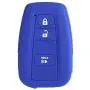 2Pcs XUHANG Sillicone key fob Skin key Cover Remote Case Protector Shell for 2016 2017 Prius 2018 2019 C-HR Smart Remote black blue