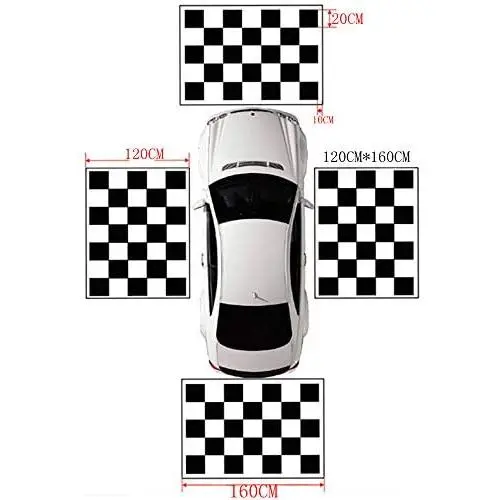 CarThree Fabrics Calibration Cloth Special for 360 Degree Surround Bird View System Debugging Clothes 4 Pcs Nonwoven