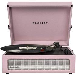 Crosley CR8017A-AM Voyager Vintage Portable Turntable with Bluetooth Receiver and Built-in Speakers, Amethyst