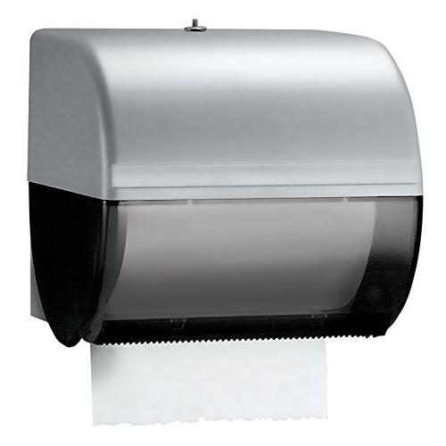 Kimberly Clark Omni Roll Paper Towel Dispenser (09746), Compact, Manual, 10.5” x 10” x 10”, Smoke (Black), 1 / Order