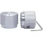 Taiss/ 2pcs Silver Color Aluminum Rotary Electronic Control Potentiometer Knob for 6 mm Diameter Shaft, Volume Control Knobs, Audio knob, Guitar Knobs，Switch Knob, 20mm Dia. x 15.5mm Height