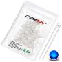 Chanzon 100 pcs 3mm Blue LED Diode Lights (Clear Flat Transparent DC 3V 20mA) Bright Lighting Bulb Lamps Electronics Components Indicator Light Emitting Diodes