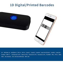 Mini Bluetooth Wireless Barcode Scanner,Symcode USB Portable Handheld 1D CCD Barcode Scanner Reader for POS/Android/iOS/iMac/Ipad