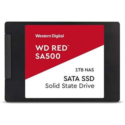 Western Digital 1TB WD Red SA500 NAS 3D NAND Internal SSD - SATA III 6 Gb/s, 2.5''/7mm, Up to 560 MB/s - WDS100T1R0A